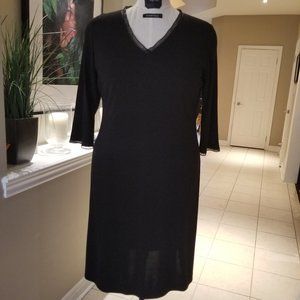 Plus Size 18W/ 20W Women's Black Matte Jersey Dress